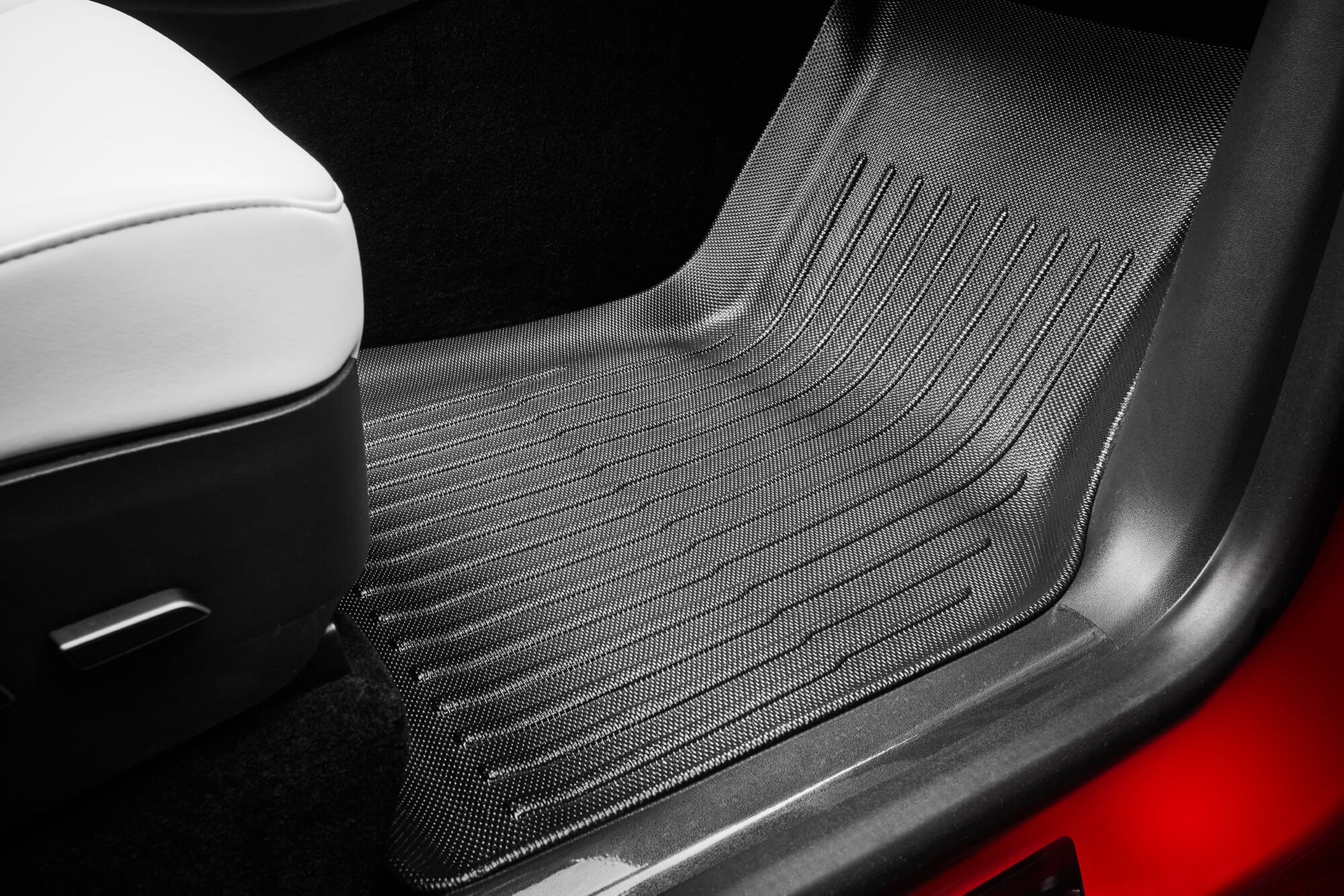 Tesla Model Y Luxus-Fußmatten-Set, 6-teilig - Gummimatte mit