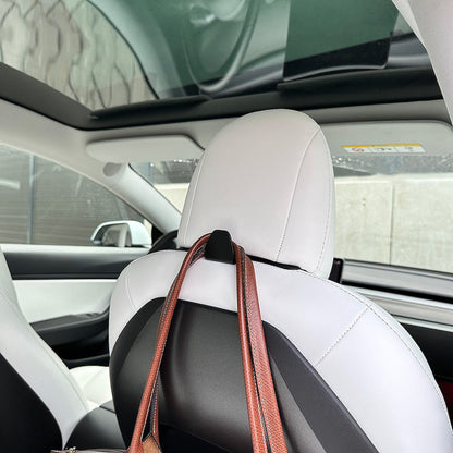 ONKENTET Sitzrückenhaken für Tesla Model 3 & Modell Y Auto Kleiderbügel  Kopfstütze Haken Taschen Halter Gepäck Kleidung Mäntel Haken